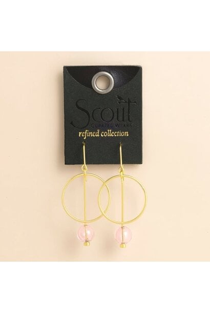 Refined Glass Drop Earrings