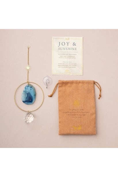Stone Suncatcher - Sun/Blue Agate