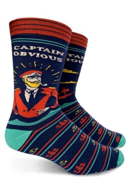 Captain Obvious Men's Crew Socks