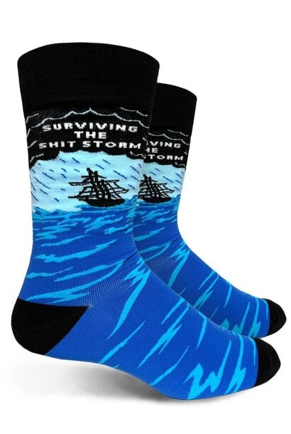 Surviving The Shit Storm Men's Crew Socks