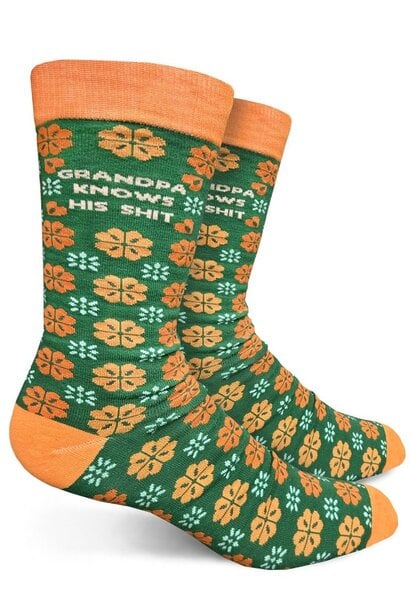 Grandpa Knows His Shit Men's Crew Socks