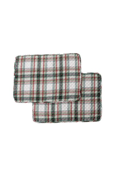 Woody Green & Red Plaid Placemat Set
