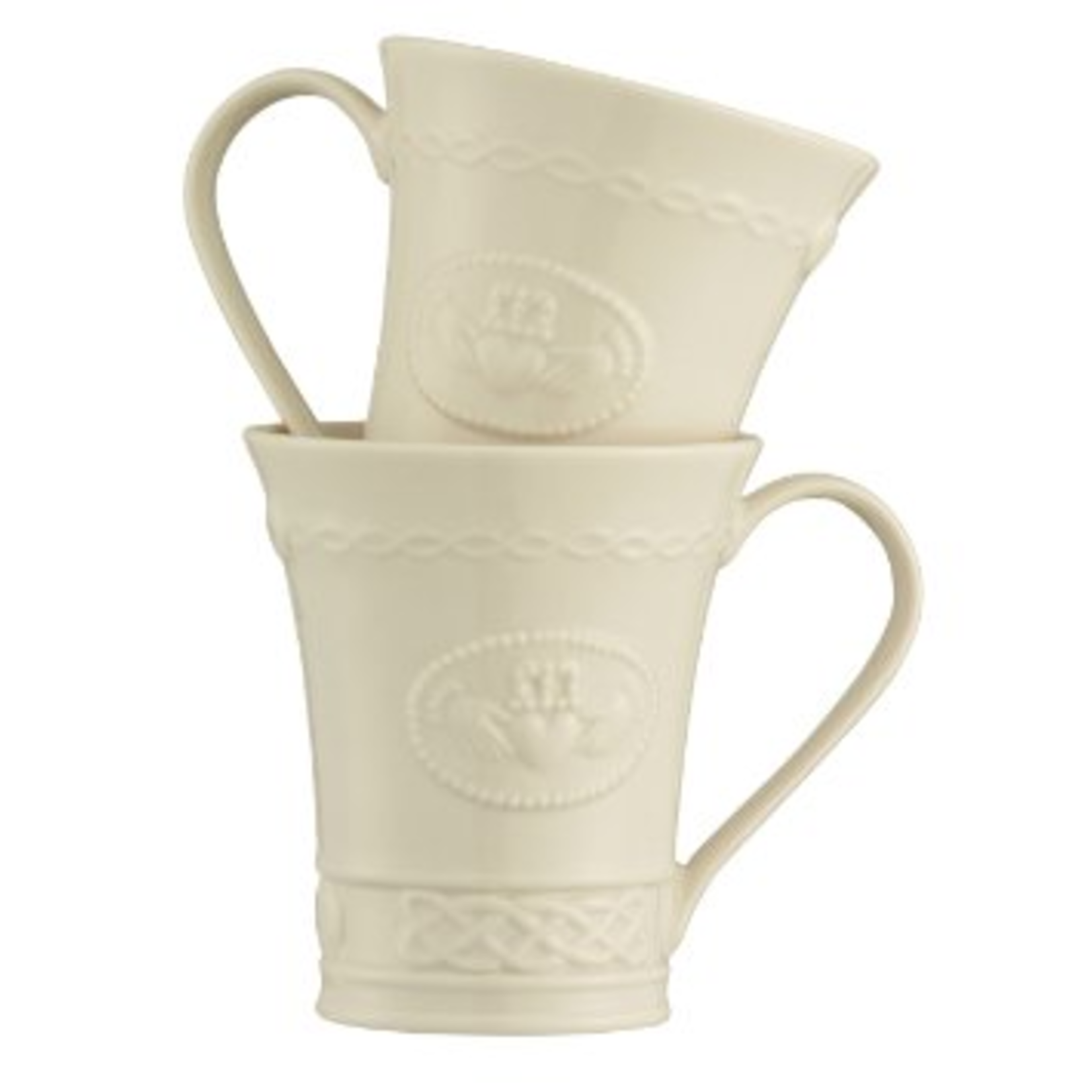 GIFTWARE BELLEEK CLADDAGH MUGS - Set of 2