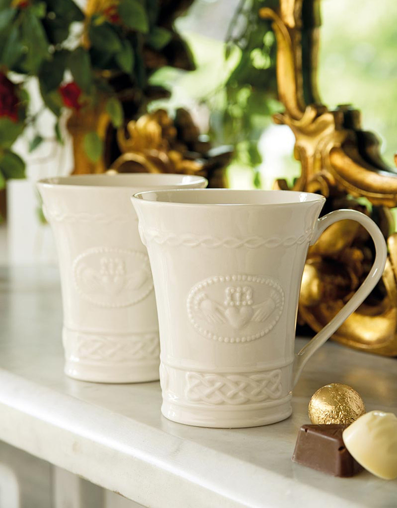 Belleek Claddagh Mugs Set Of 2 - The Irish Store