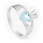 RINGS CLEARANCE - FADO STERLING ”CLADDAGH TODAY" RING with STONE HEART - FINAL SALE