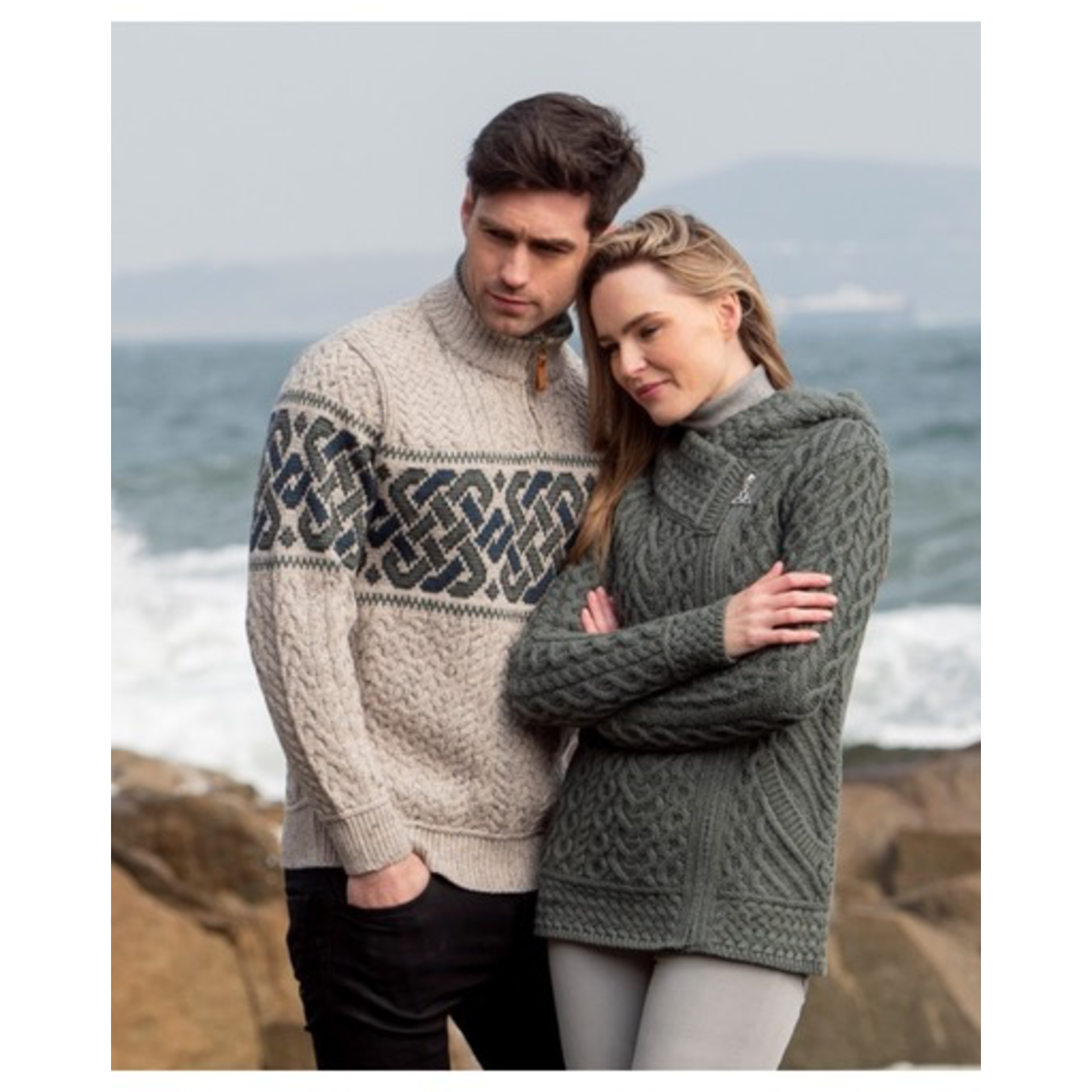 SWEATERS KILKENNY SIDE ZIP CARDIGAN with HOOD - Thundra