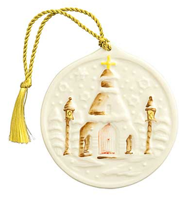 ORNAMENTS BELLEEK FLAT ORNAMENT - Silent Night