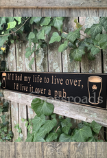 PLAQUES & GIFTS “IF I HAD MY LIFE TO LIVE OVER…” CARVED WOOD PUB SIGN