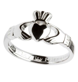 RINGS SHANORE STERLING MAIDS CLADDAGH RING