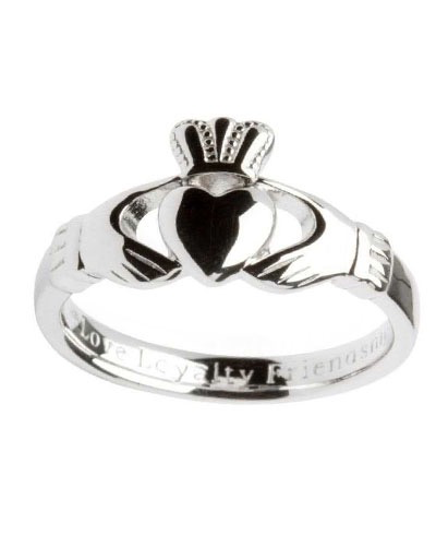 RINGS CLEARANCE - SHANORE STERLING GENTS CLADDAGH RING - FINAL SALE
