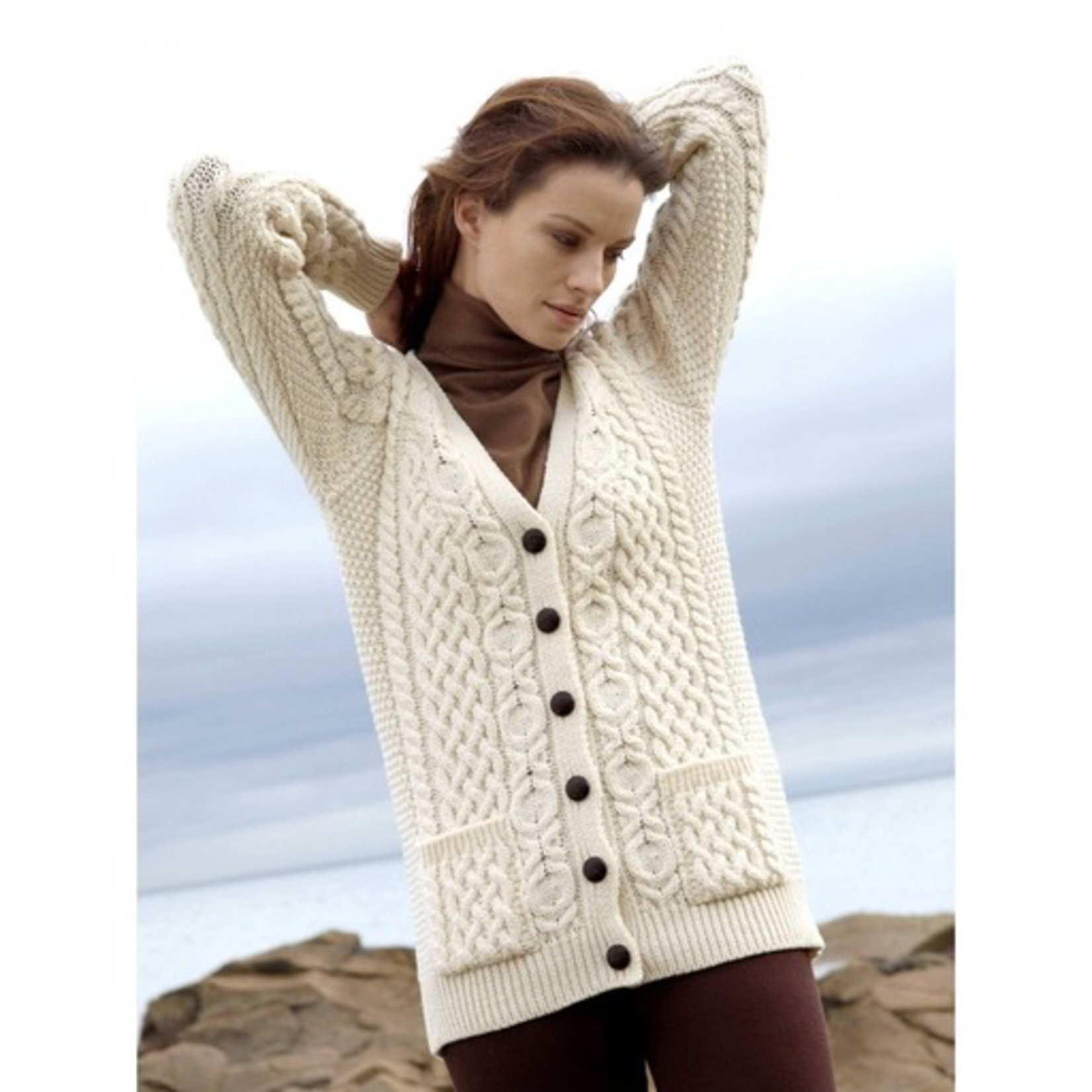 SWEATERS ADARE BOYFRIEND CARDIGAN - Natural