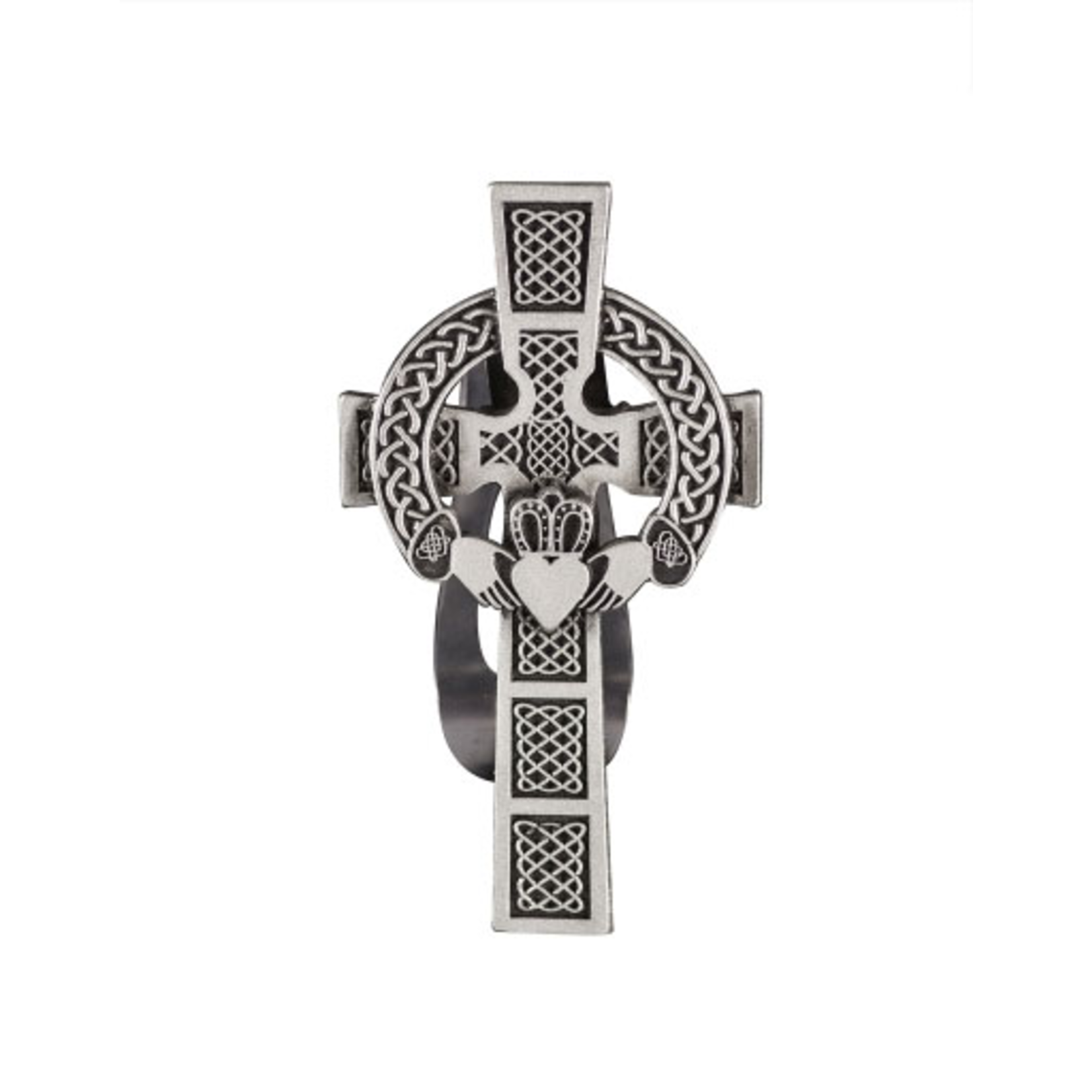 KEYCHAINS/CAR/ETC CELTIC CROSS CLADDAGH VISOR CLIP