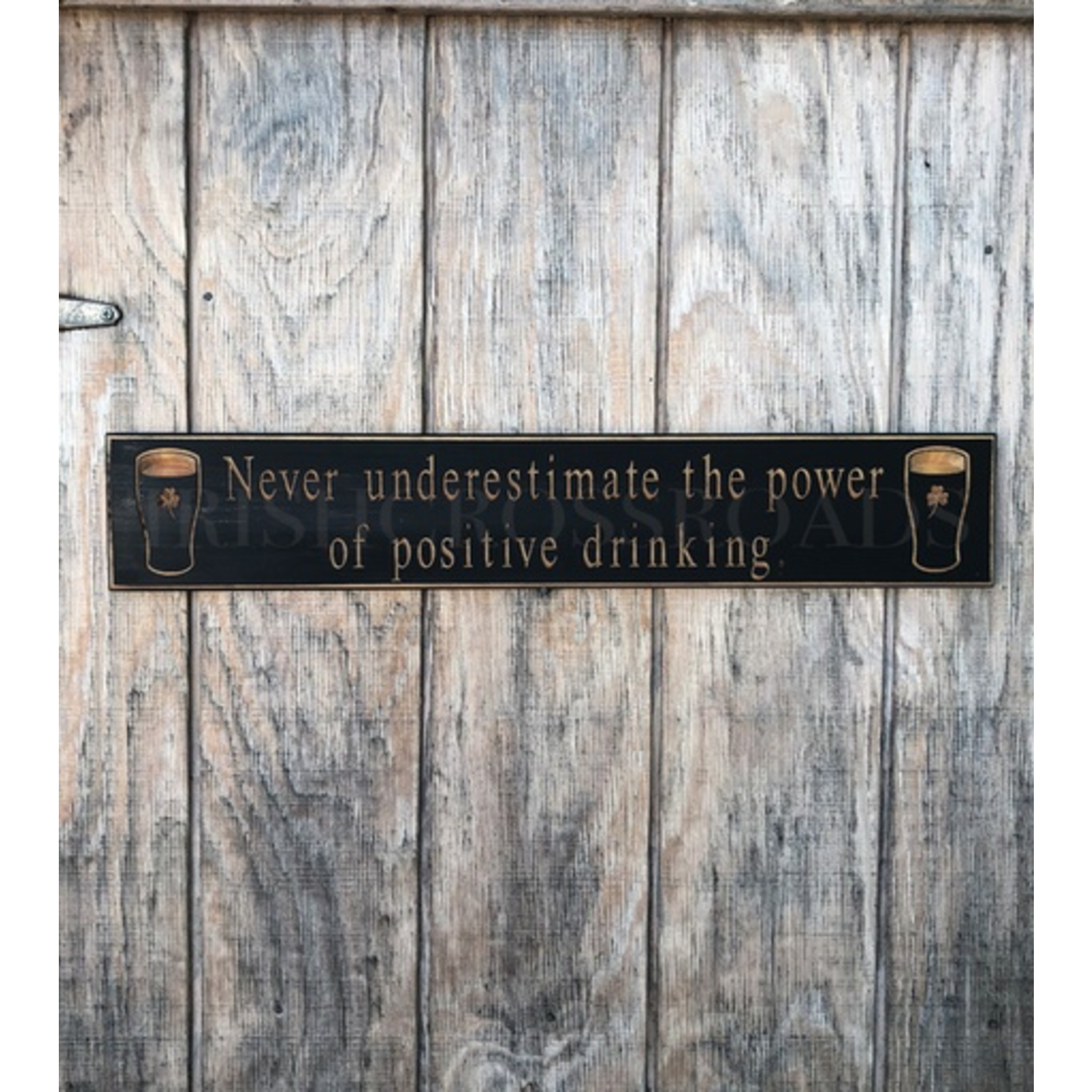 PLAQUES, SIGNS & POSTERS “POSITIVE DRINKING…” CARVED WOOD PUB SIGN