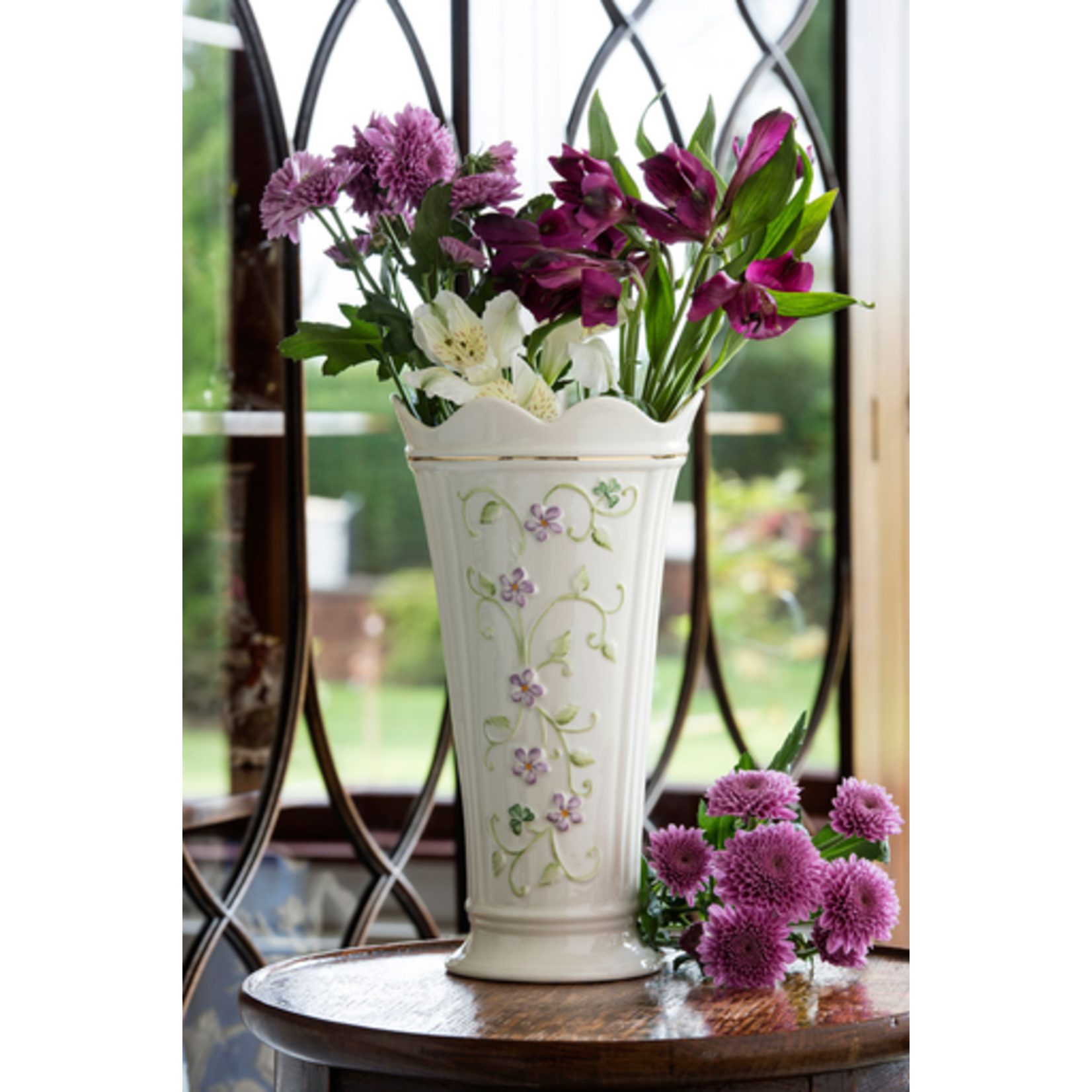 VASES & BOWLS BELLEEK IRISH FLAX VASE - 9.5"