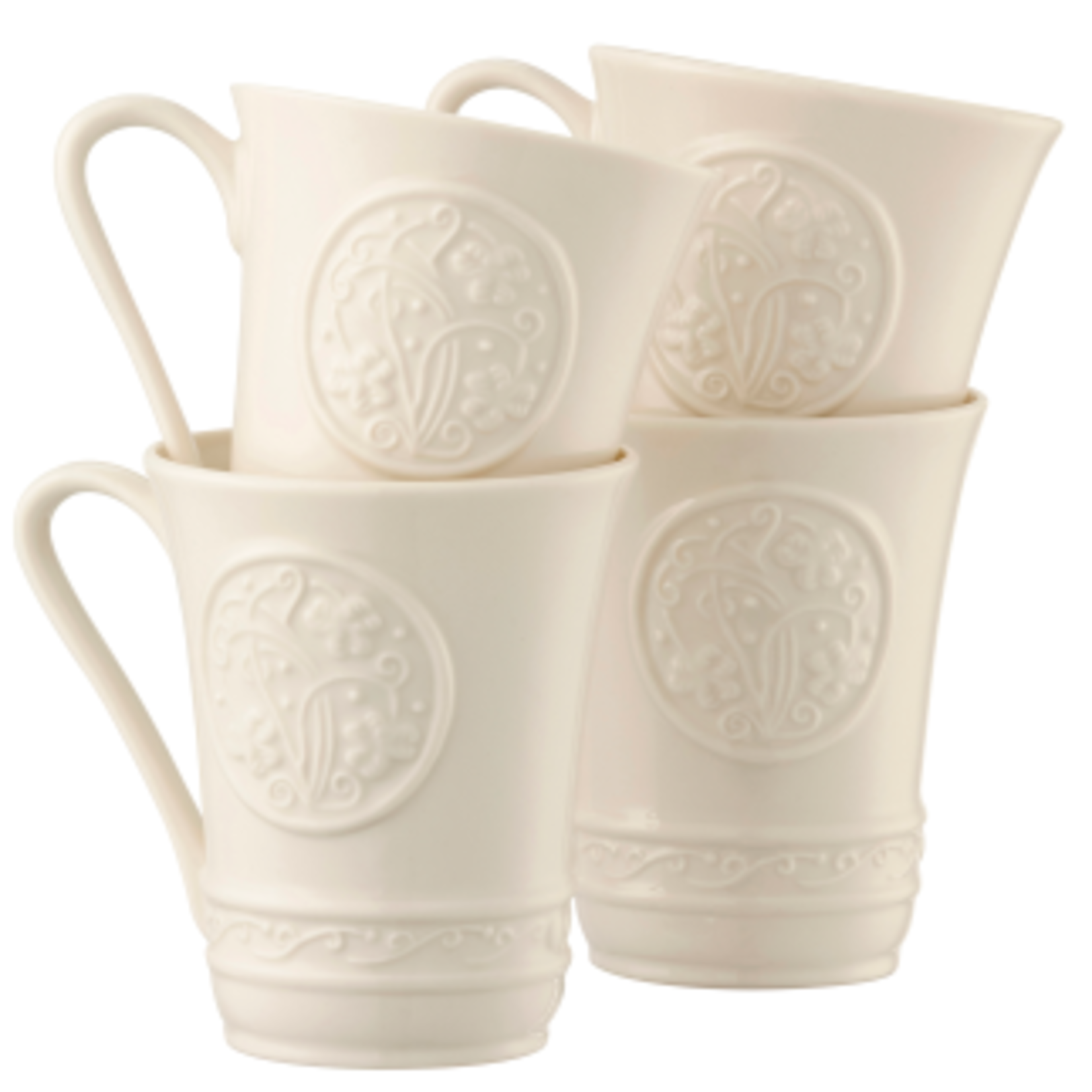KITCHEN & ACCESSORIES BELLEEK SHAMROCK CRAFT MUGS - Set of 4