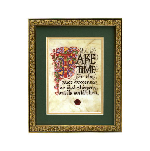 PLAQUES & GIFTS CELTIC MANUSCRIPT 8x10 PLAQUE - "TAKE TIME"