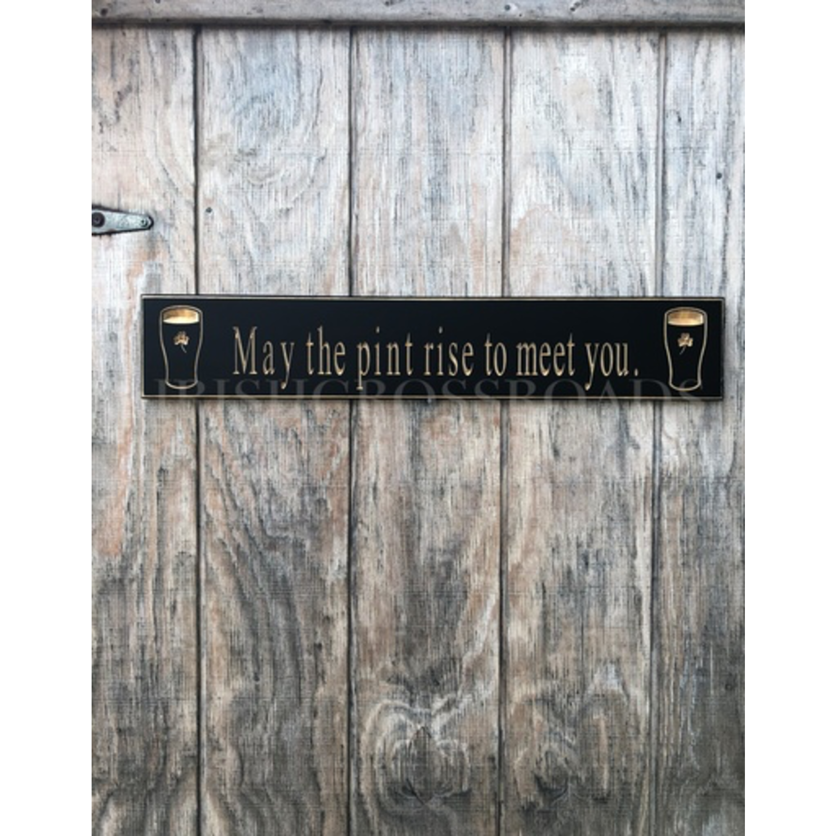 PLAQUES, SIGNS & POSTERS “MAY THE PINT RISE…” CARVED WOOD PUB SIGN