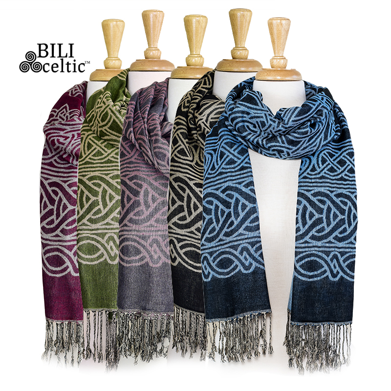 ACCESSORIES PASHMINA STYLE CELTIC KNOT SCARF - Frances
