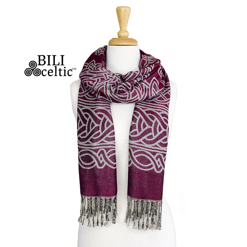 ACCESSORIES PASHMINA STYLE CELTIC KNOT SCARF - Frances