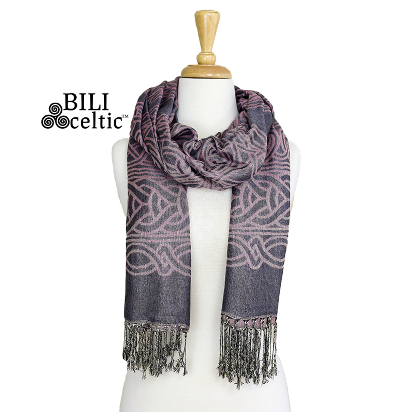 ACCESSORIES PASHMINA STYLE CELTIC KNOT SCARF - Frances