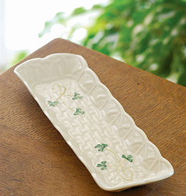 PLATES, TRAYS & DISHES BELLEEK SHAMROCK MINT TRAY