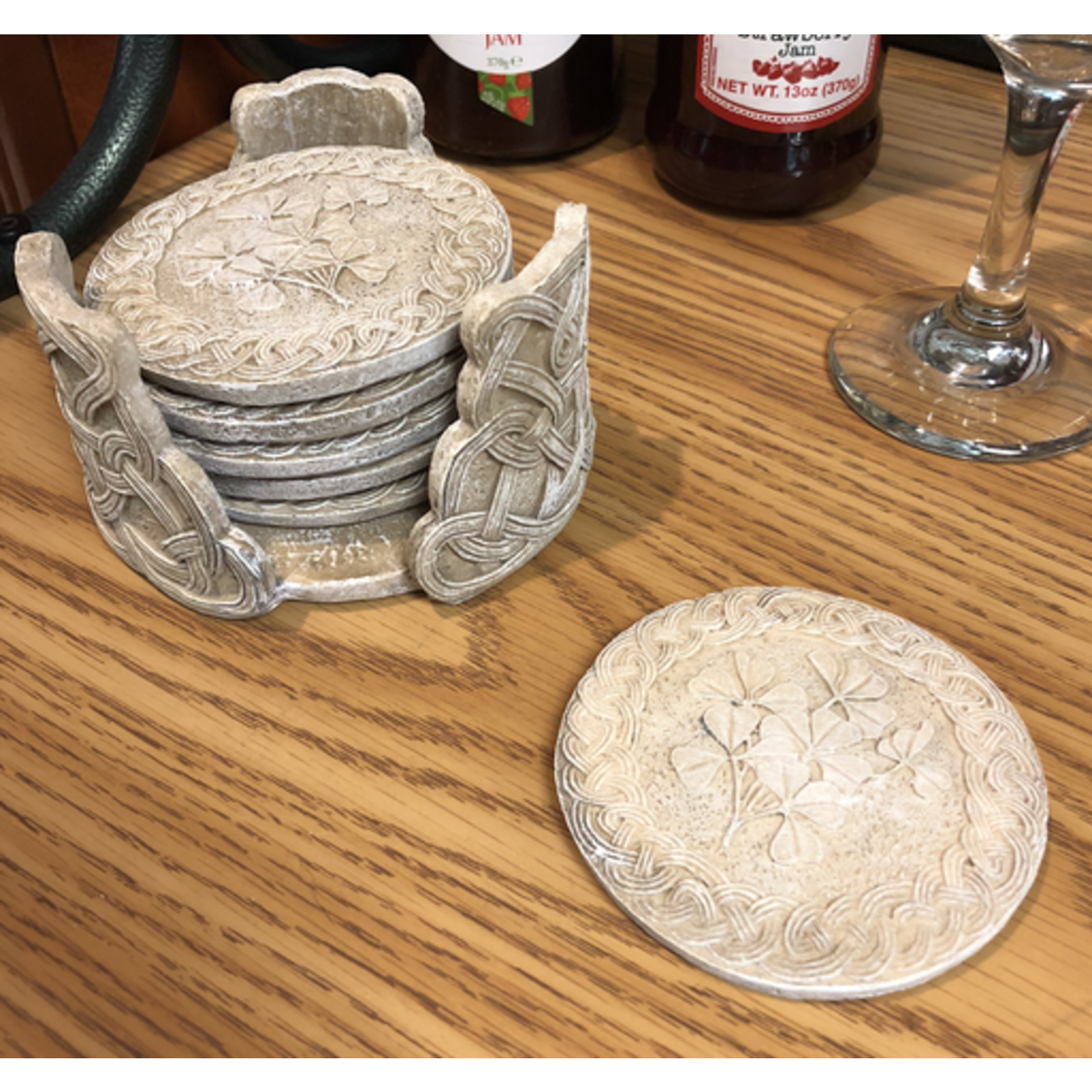 BAR CELTIC & SHAMROCK COASTER SET