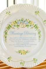 PLATES, TRAYS & DISHES BELLEEK HARP PLATE - Marriage Blessing