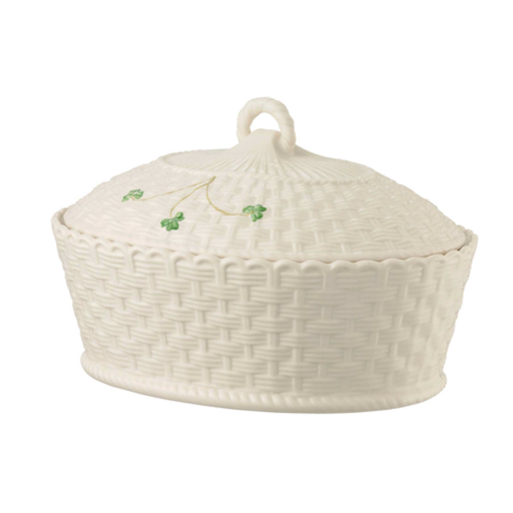 KITCHEN & ACCESSORIES BELLEEK CLASSIC SHAMROCK COVERED OVAL DISH