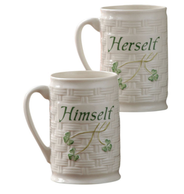 TEAPOTS, MUGS & ACCESSORIES BELLEEK CLASSIC HERSELF & HIMSELF MUG SET