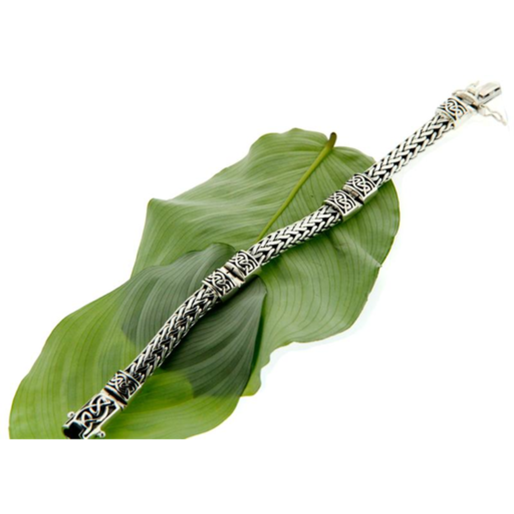 BRACELETS & BANGLES KEITH JACK STERLING DRAGON WEAVE HINGED BRACELET - 8"