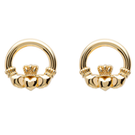 EARRINGS CLEARANCE: SHANORE 10K CLADDAGH STUD EARRINGS :FINAL SALE