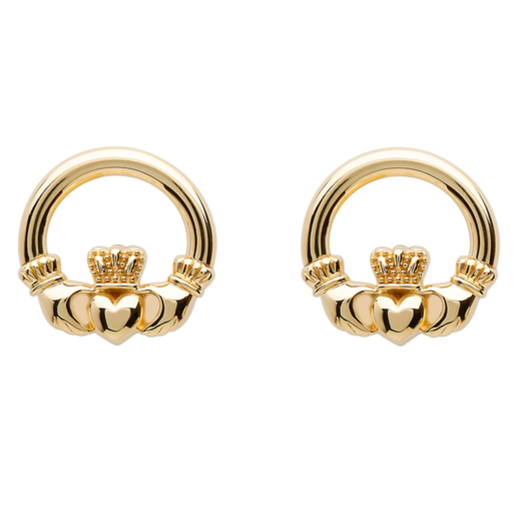 EARRINGS CLEARANCE: SHANORE 10K CLADDAGH STUD EARRINGS :FINAL SALE