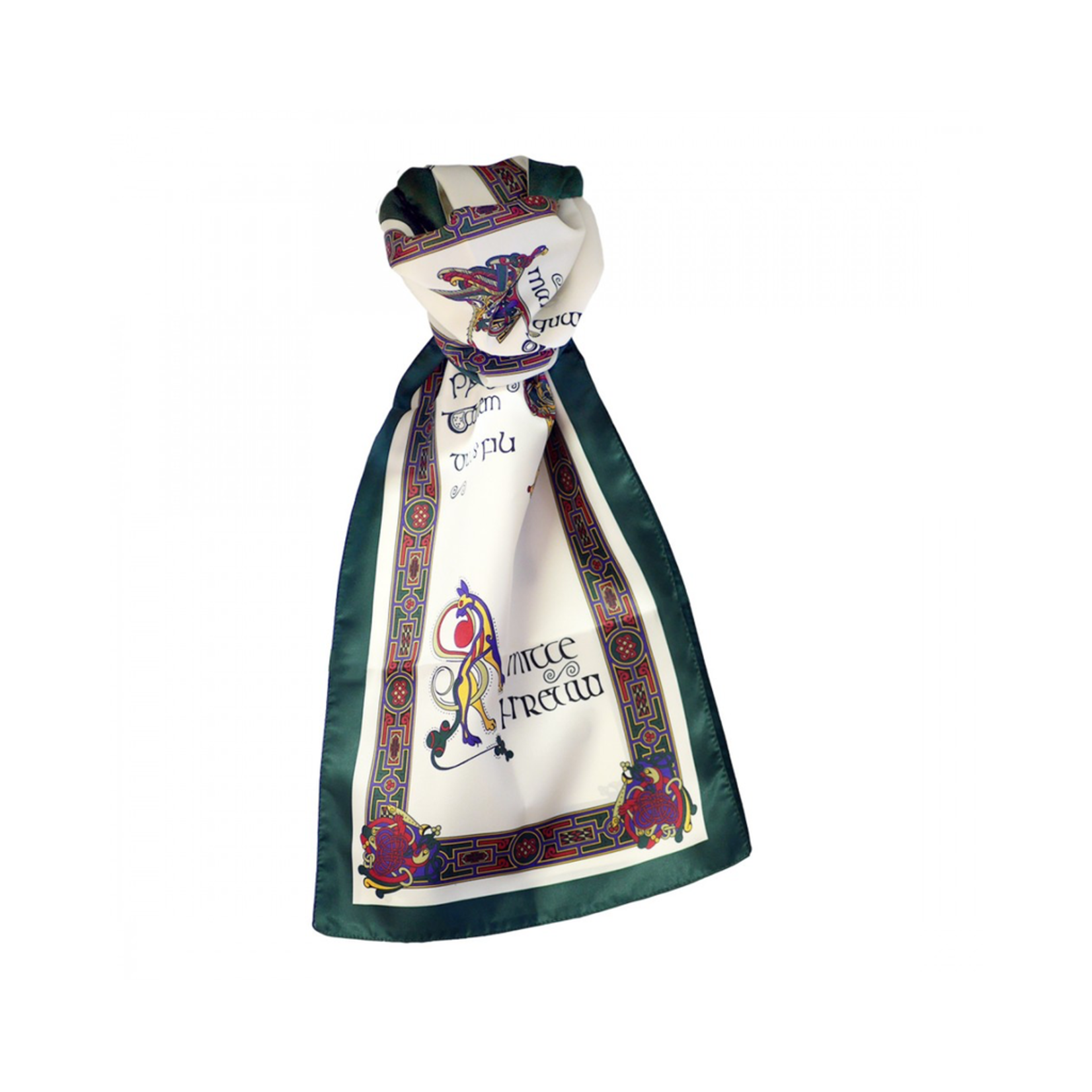 ACCESSORIES BOOK of KELLS LONG SIGNATURE SCARF - Bottle Grn/Red/Purple