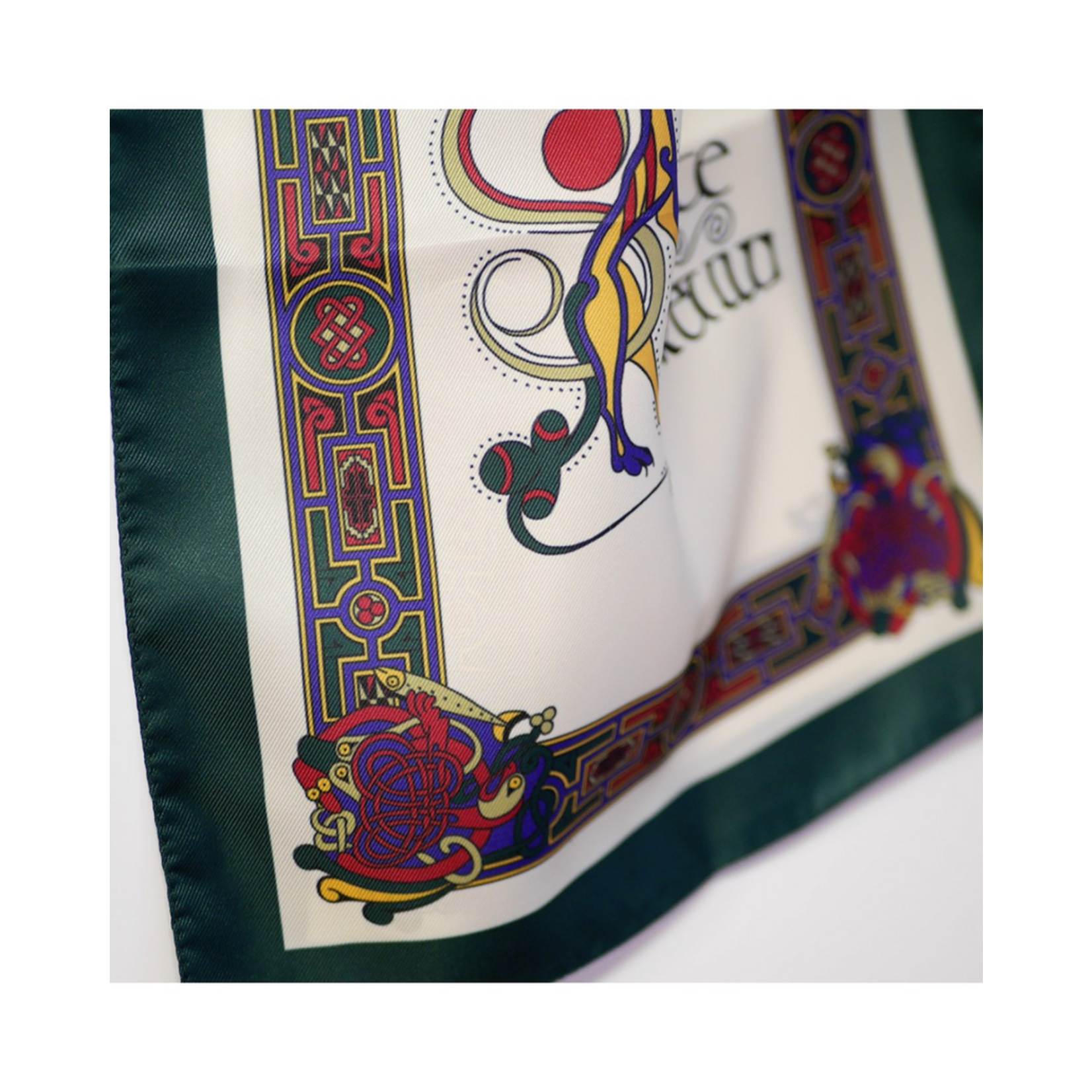 ACCESSORIES BOOK of KELLS LONG SIGNATURE SCARF - Bottle Grn/Red/Purple