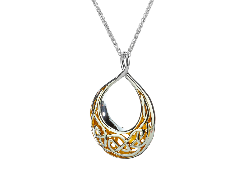 PENDANTS & NECKLACES KEITH JACK STERLING & 22K WINDOW TO THE SOUL LRG TEARDROP PENDANT