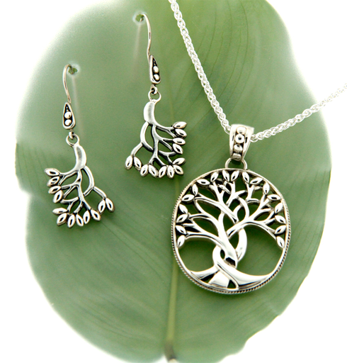 PENDANTS & NECKLACES KEITH JACK STERLING TREE OF LIFE PENDANT