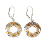 EARRINGS KEITH JACK STERLING & 22K WINDOW TO THE SOUL SML ROUND EARRINGS