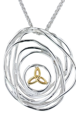 PENDANTS & NECKLACES KEITH JACK STERLING & 10K CRADLE OF LIFE PENDANT