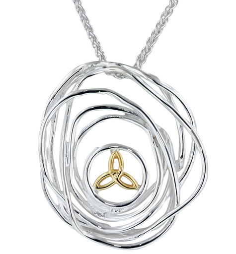 PENDANTS & NECKLACES KEITH JACK STERLING & 10K CRADLE OF LIFE PENDANT