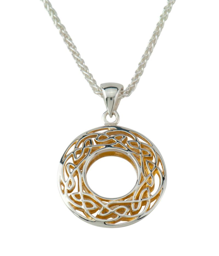 PENDANTS & NECKLACES KEITH JACK STERLING & 22K WINDOW TO THE SOUL SML ROUND PENDANT