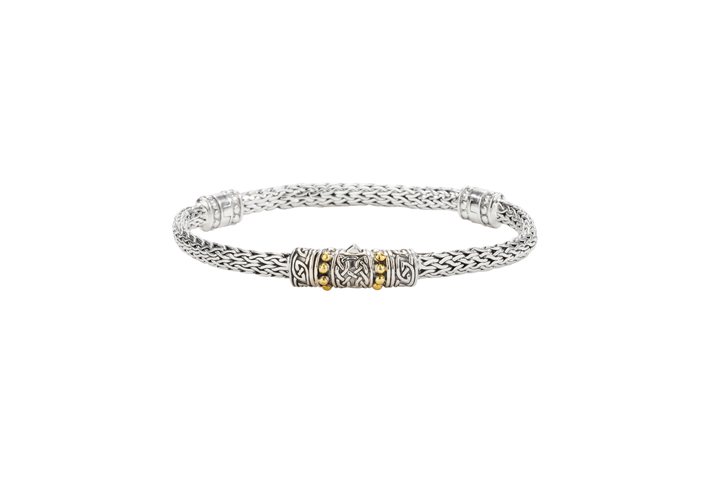 BRACELETS & BANGLES KEITH JACK STERLING NARROW DRAGON WEAVE BRACELET - 7.5"