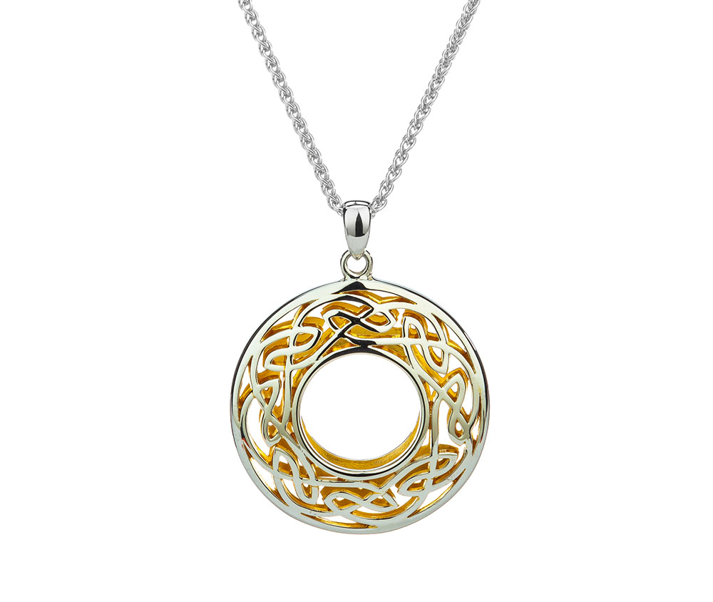 PENDANTS & NECKLACES KEITH JACK STERLING & 22K WINDOW TO THE SOUL LRG ROUND PENDANT