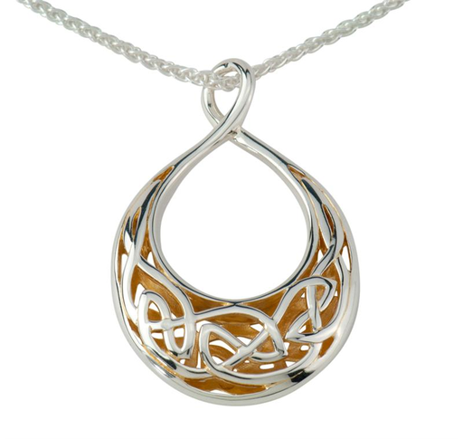 PENDANTS & NECKLACES KEITH JACK STERLING & 22K WINDOW TO THE SOUL SML TEARDROP PENDANT