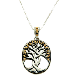 PENDANTS & NECKLACES KEITH JACK STERLING & 18K TREE OF LIFE PENDANT