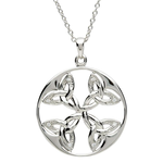 PENDANTS & NECKLACES SHANORE CELTIC CIRCLE TRINITY STERLING with CZ PENDANT