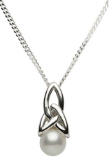 PENDANTS & NECKLACES SHANORE STERLING TRINITY PENDANT w PEARL