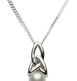 PENDANTS & NECKLACES SHANORE STERLING TRINITY PENDANT w PEARL