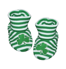 BABY ACCESSORIES SHAMROCK STRIPED BABY BOOTIES