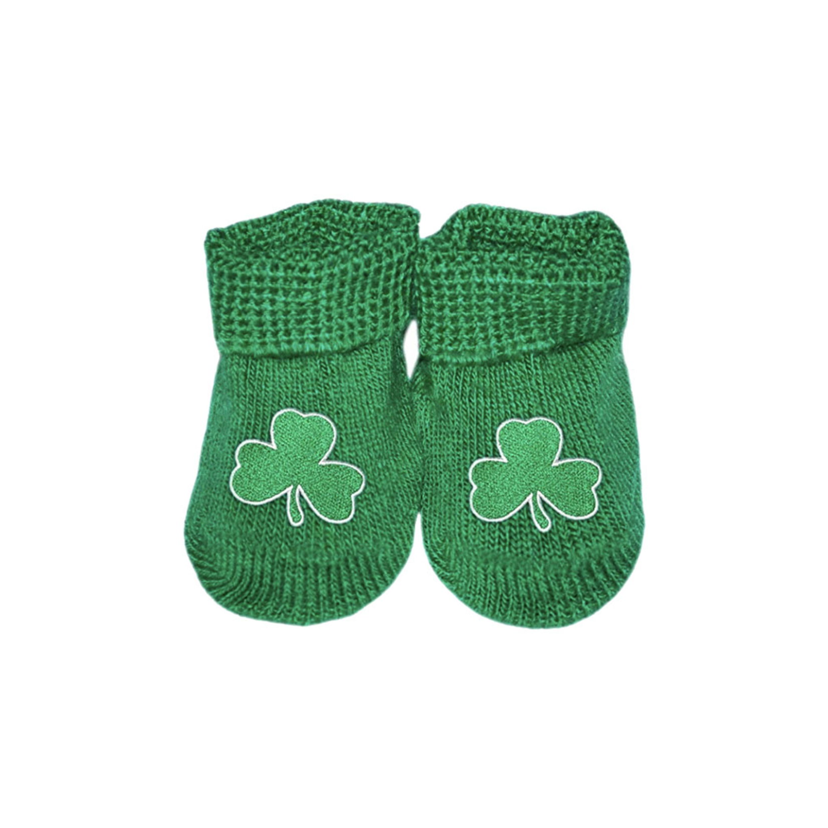 BABY ACCESSORIES NEWBORN BOOTIES with SHAMROCK