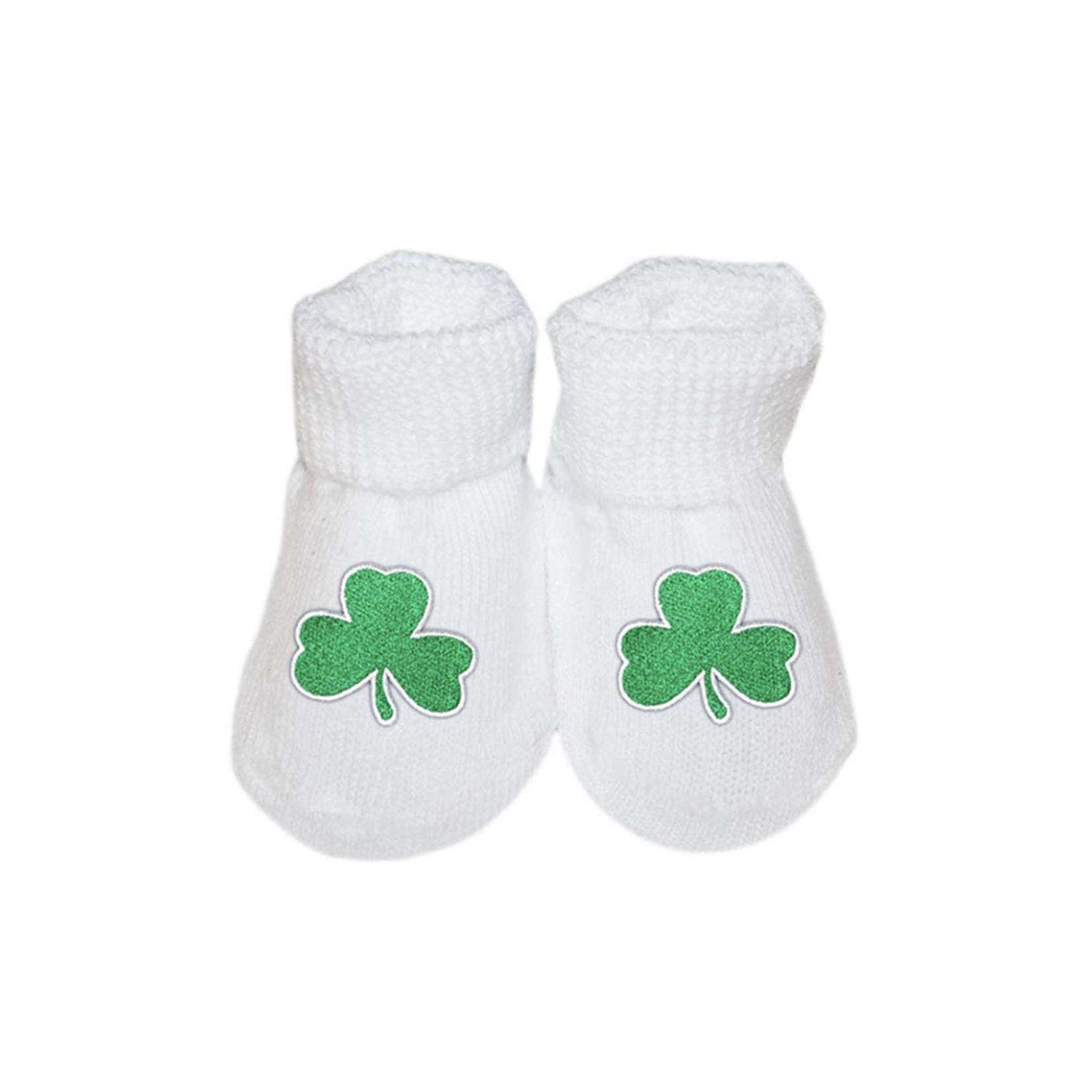 BABY ACCESSORIES NEWBORN BOOTIES with SHAMROCK